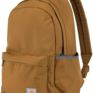 Carhartt 21L Classic Laptop Backpack, Water-Resistant Pack W/ 15" Laptop Sleeve and Organizational Compartments, PFAS Free, Carhartt Brown